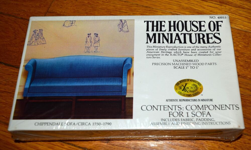 Vtg The House Of Miniatures No. 40015 Chippendale Sofa New Sealed